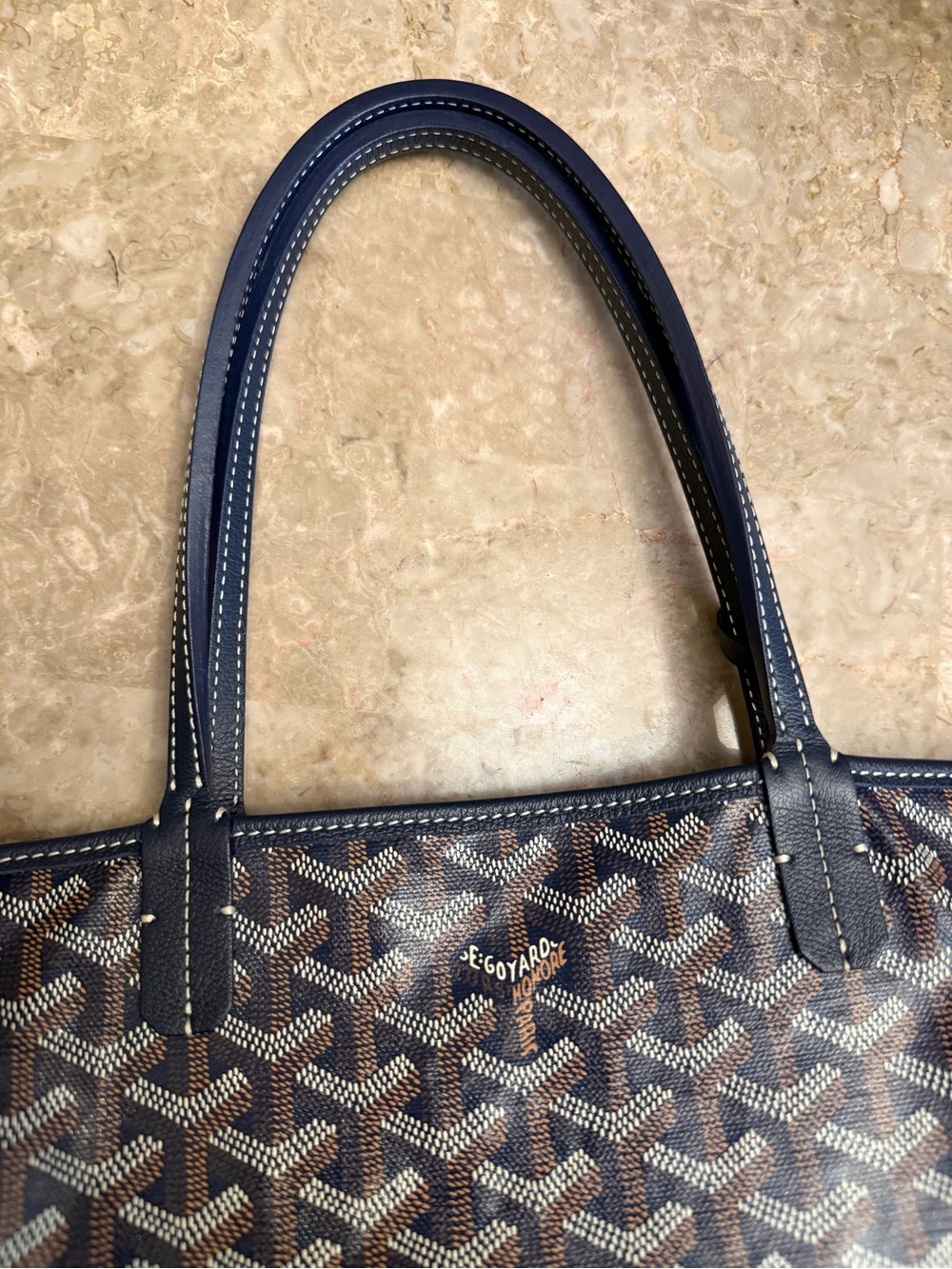 Goyard Navy and Black St. Louis Tote - Picture 3 of 5